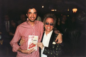 DJ Cassidy at Heffrey's book party at The Friars Club holding a copy of Jeffrey's book, Filthy, Funny, and Totally Offensive!