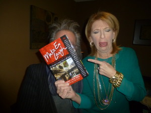 Jeffrey Gurian with the new, skinny Lisa Lampanelli holding Jeffrey's book " Make 'Em Laugh", which she is in, and which is on HIM!
